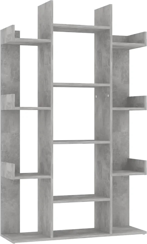 vidaXL betonszürke szerelt fa könyvszekrény 86 x 25,5 x 140 cm