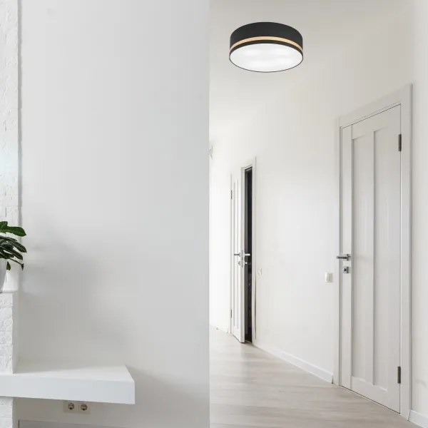 Mennyezeti lámpa SIRJA STRIPE 4xE27/15W/230V átm. 45 cm fekete