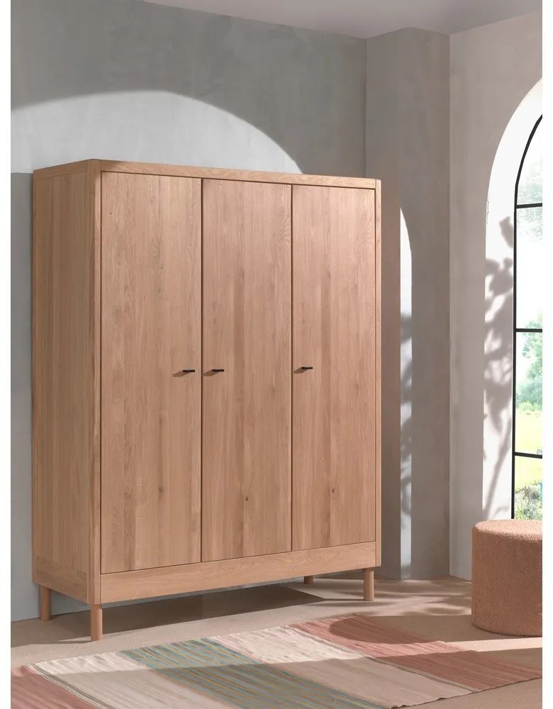 Natúr színű tölgyfa gyerek ruhásszekrény 146x190x55 cm Forrest – Vipack