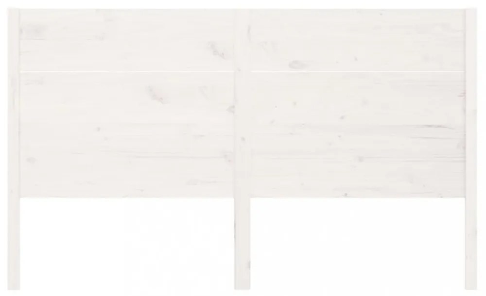 fehér tömör fenyőfa fejtámla 146 x 4 x 100 cm