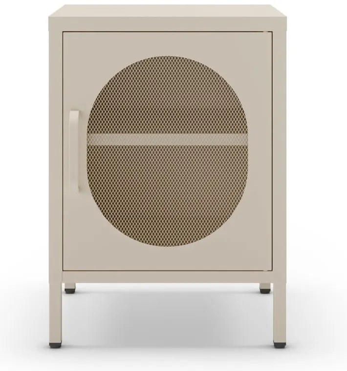 Krémszínű fém éjjeliszekrény Diora – Marckeric