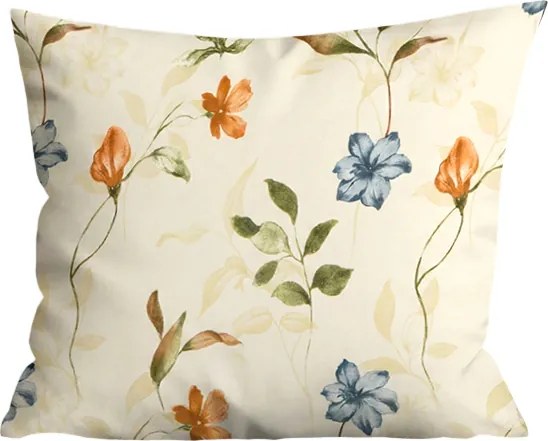 Mikroflanel párnahuzat GENTLE LEAVES 40x50 cm, krém