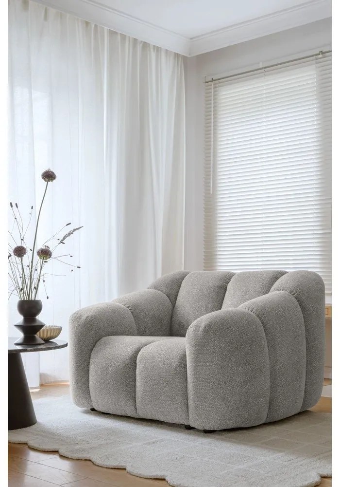 Világosszürke fotel Shell – Miuform