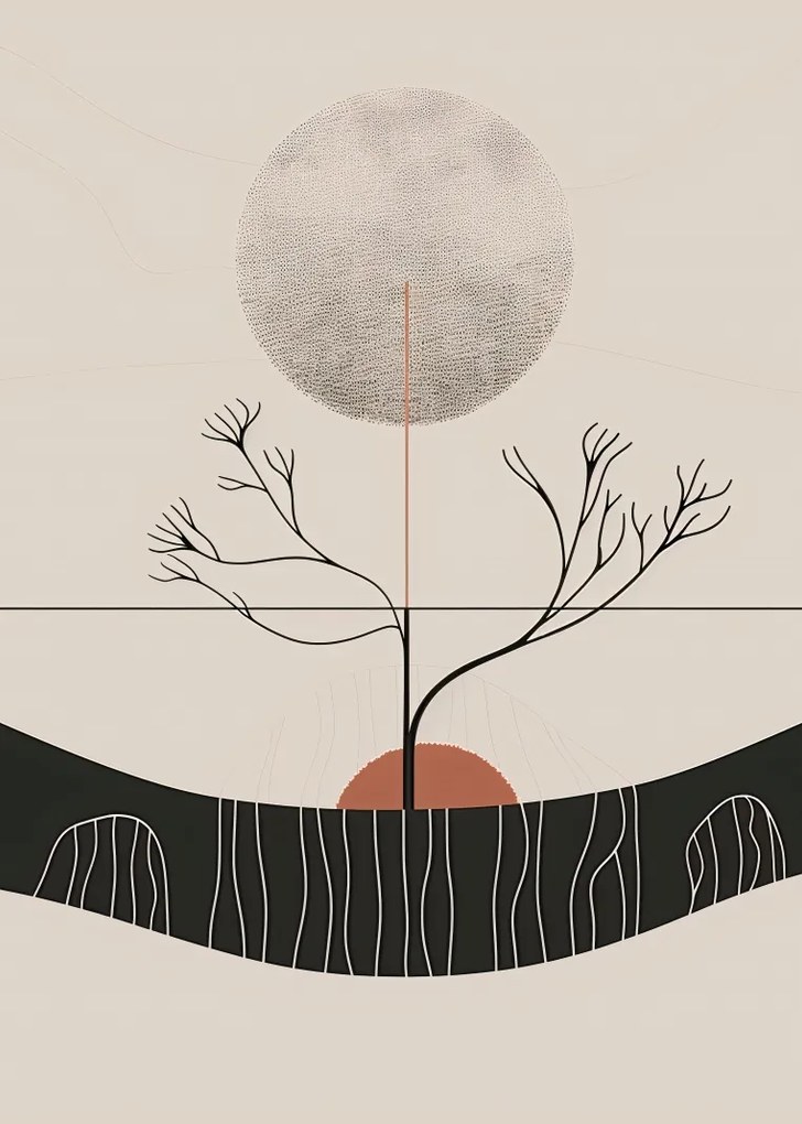 Poszter 25x35cm Téli Hold