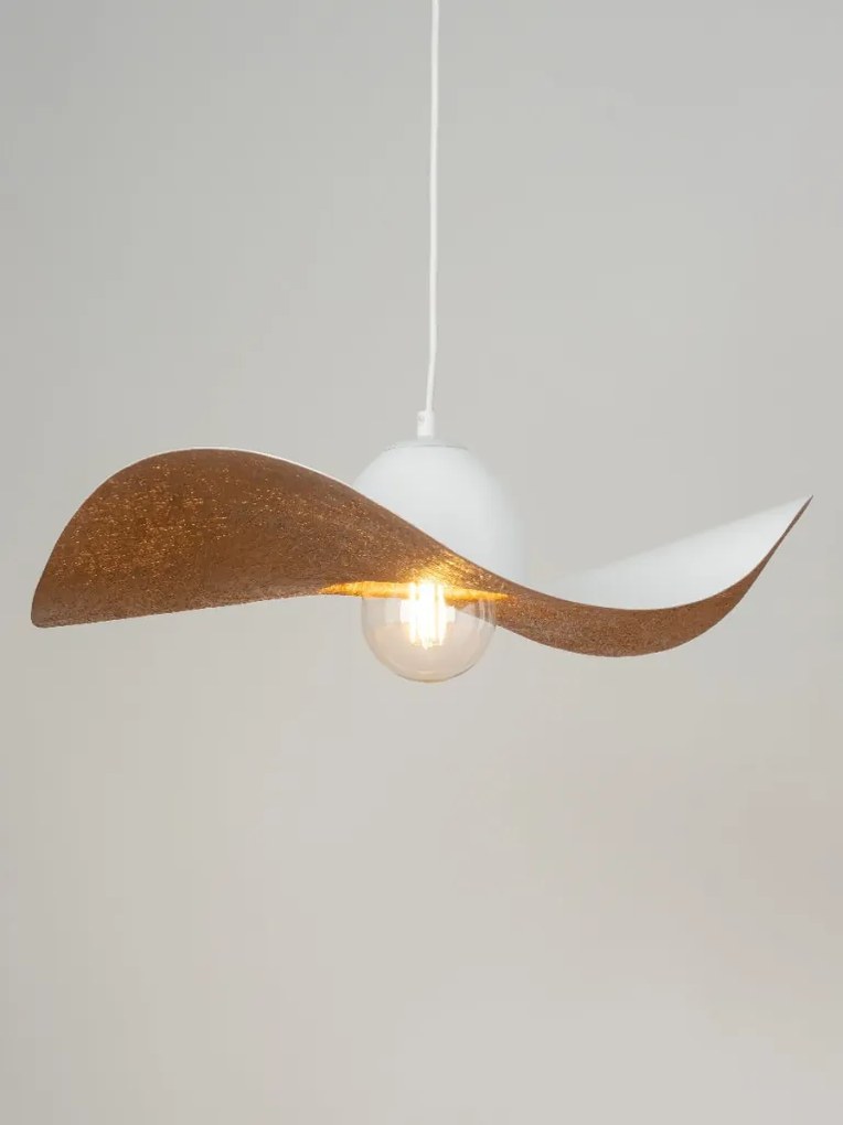 SIGMA LIGHTING 32344 KAPELLO Modern Függesztett Lámpa Fehér, Réz E27 IP20