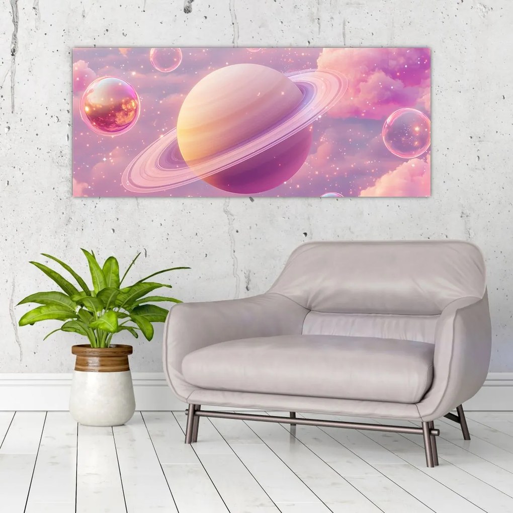 Kép - Rózsaszín bolygó (120x50 cm)