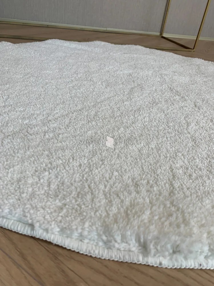 Vajpuha kerek shaggy sebano Fehér (white) 67x67