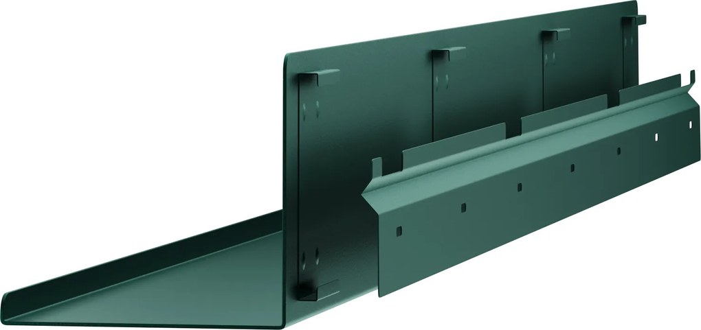 Függeszthető fém polc, üvegzöld, 1200 mm: JOANNE Modern