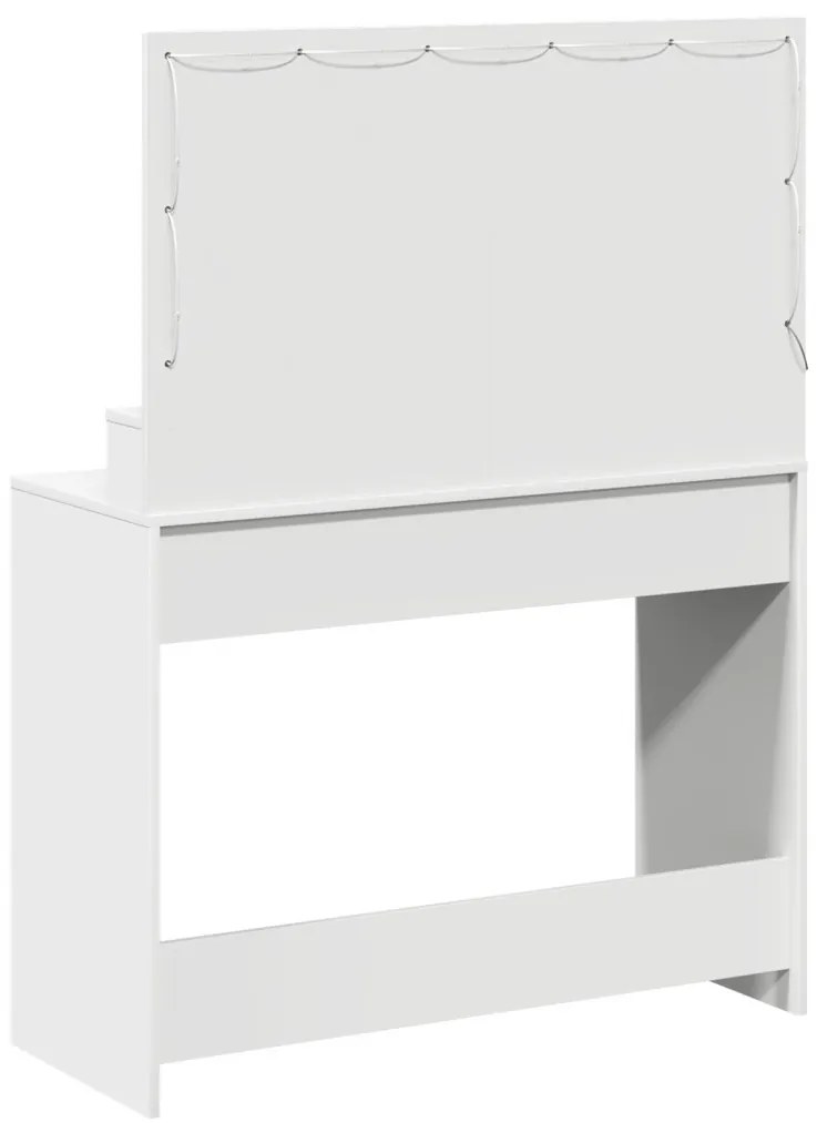 Fehér Sminktükör LED Világítással - 100x41x135 cm