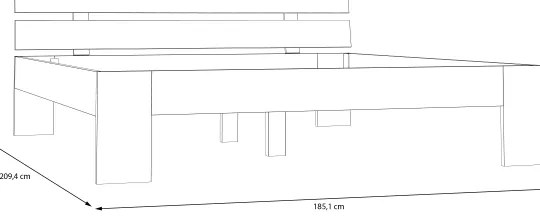PIROA franciaágy 180x200 cm, bézs