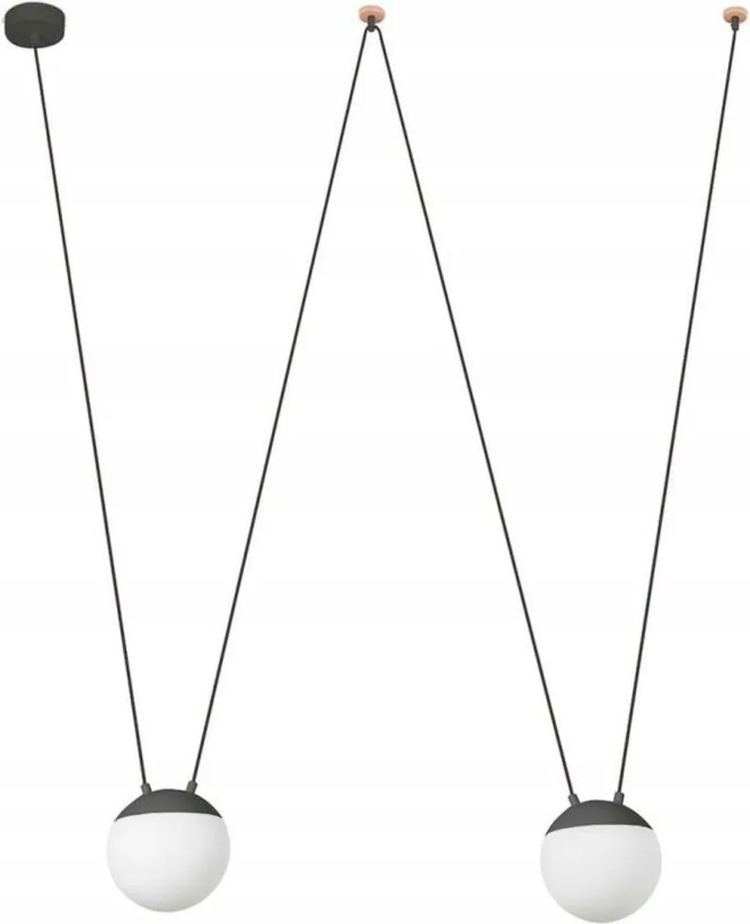 Faro Mine Glass Space függeszték 2xE27 szürke, hossz 4 m, dizájn