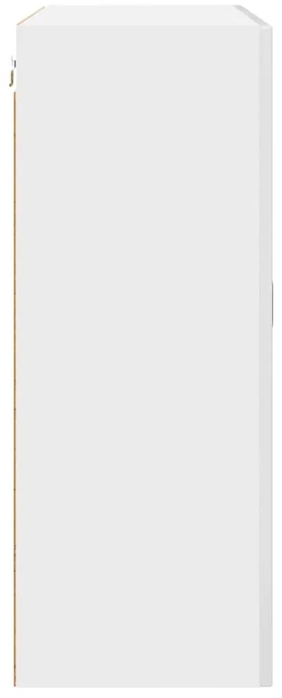 Fali konyhaszekrény Magas Fényű Fehér 80 x 31 x 80 cm Faanyag