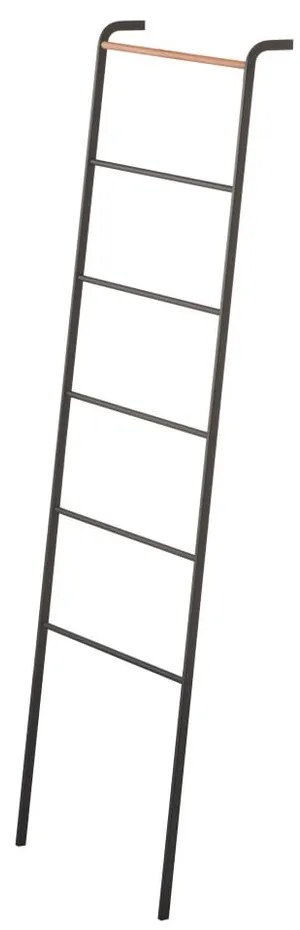 Tower Ladder fekete dekoratív létra bükkfa részletekkel - YAMAZAKI