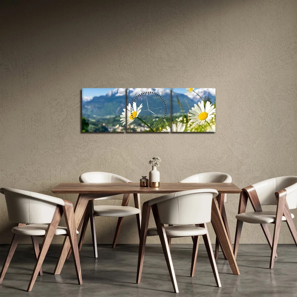Kép - tavasz az Alpokban (órával) (90x30 cm)