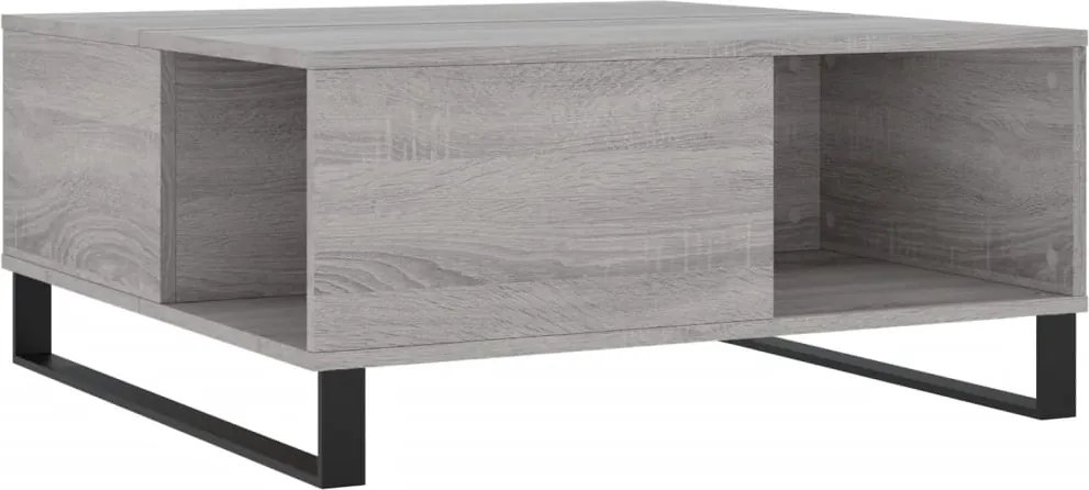 vidaXL szürke sonoma színű szerelt fa dohányzóasztal 80 x 80 x 36,5 cm