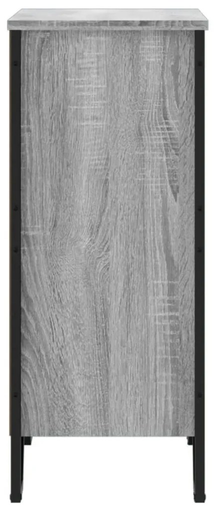 szürke sonoma színű szerelt fa könyvespolc 80 x 31 x 74,5 cm