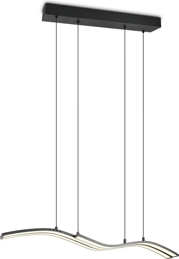 Matt fekete fém LED dimmelhető függőlámpa távirányítóval Spider – Trio Select