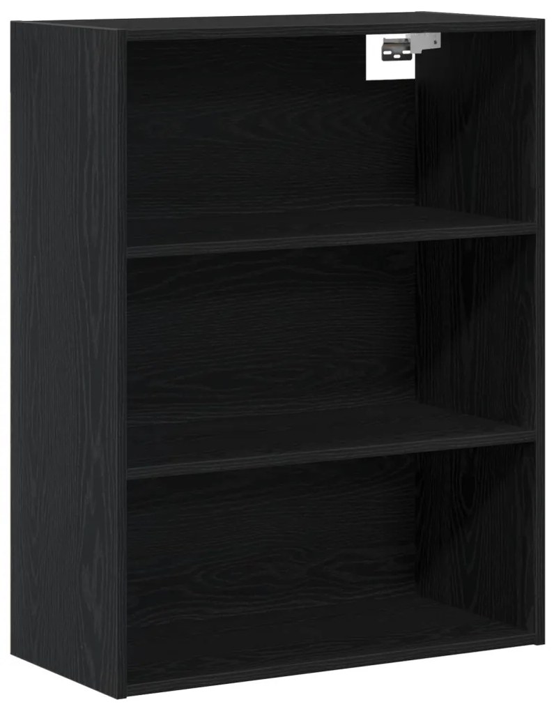Magas Szekrény Fekete Tölgy 69.5x34x180 cm Laminált Fa