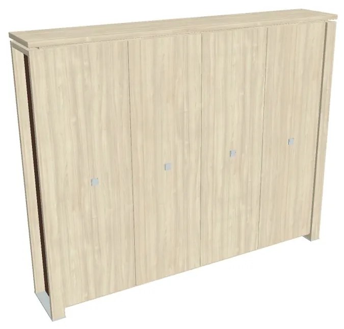 Verno+ S magas gardrób 260 x 46 x 210 cm, akác / barna