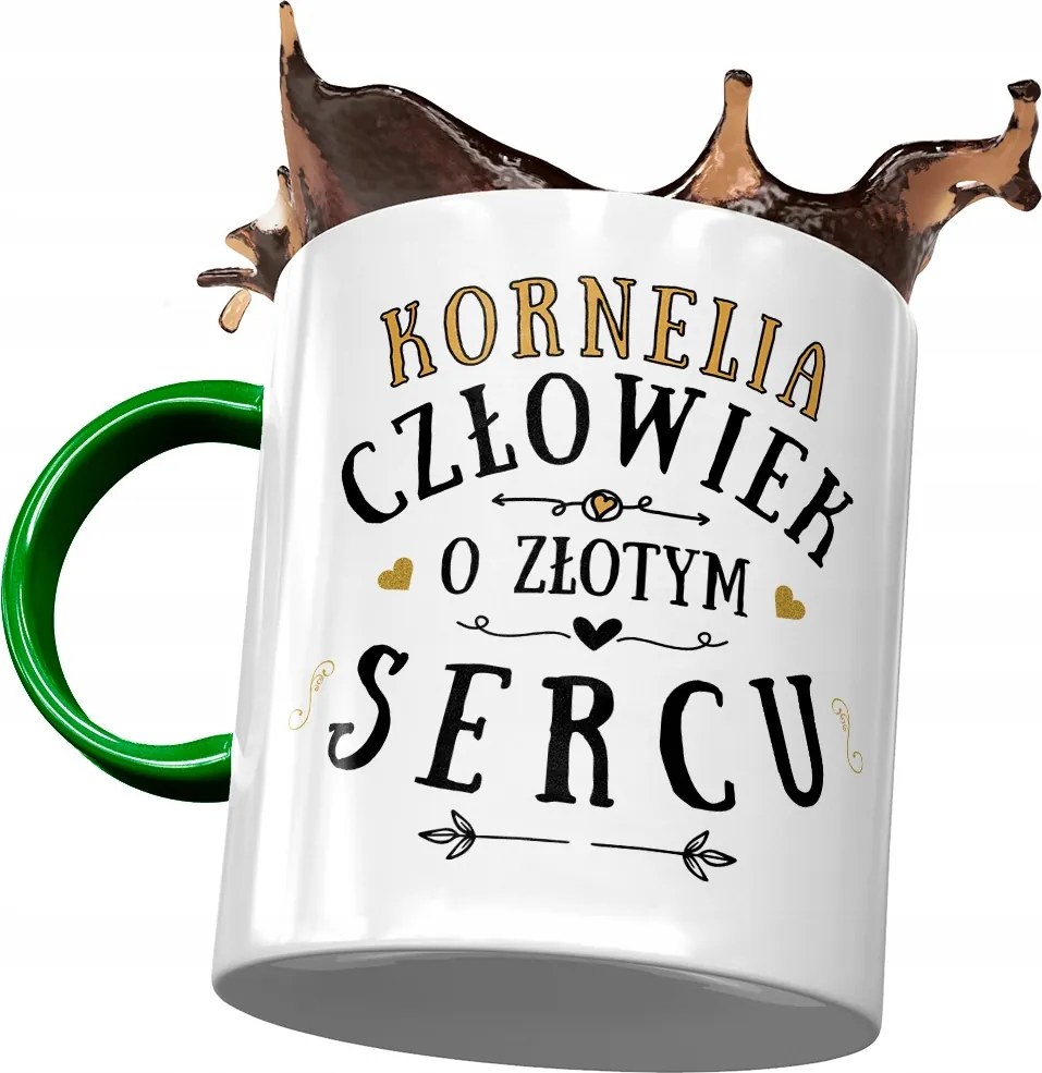 Zöld Bögre Kornélia Barátnőknek Ajándék Nyomtatott Fotóval