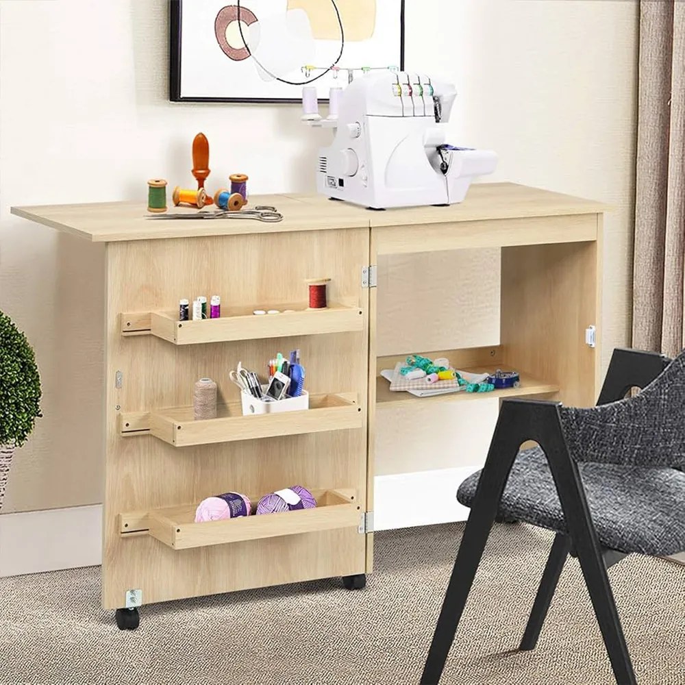 Varrógépasztal natúr