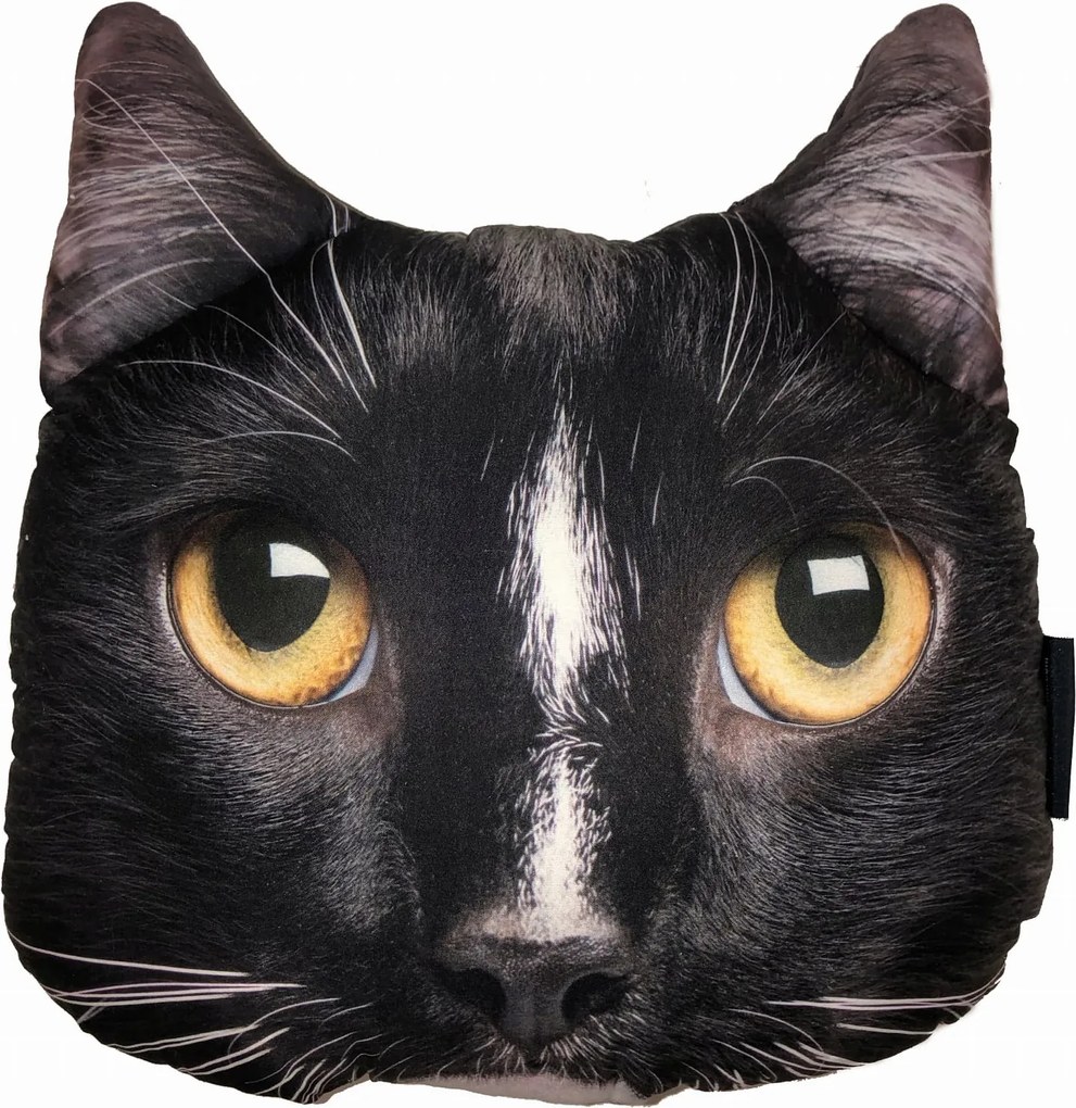 3D párna macska párna fekete macska fej