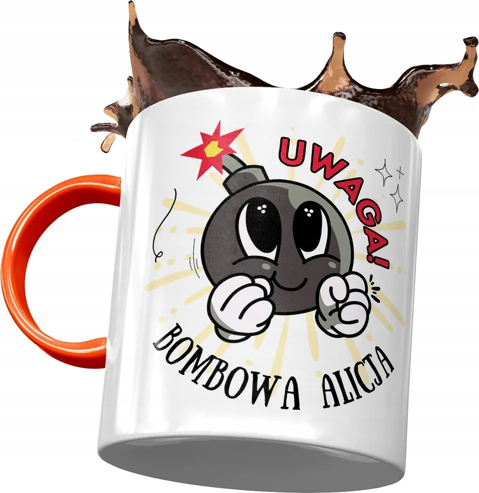 Narancssárga bögre Alice Barátnő Feleség Nyomtatott Fotóval