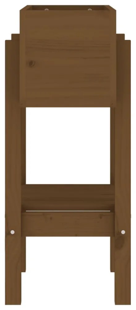 mézbarna tömör fenyőfa növénytartó 62x30x69 cm