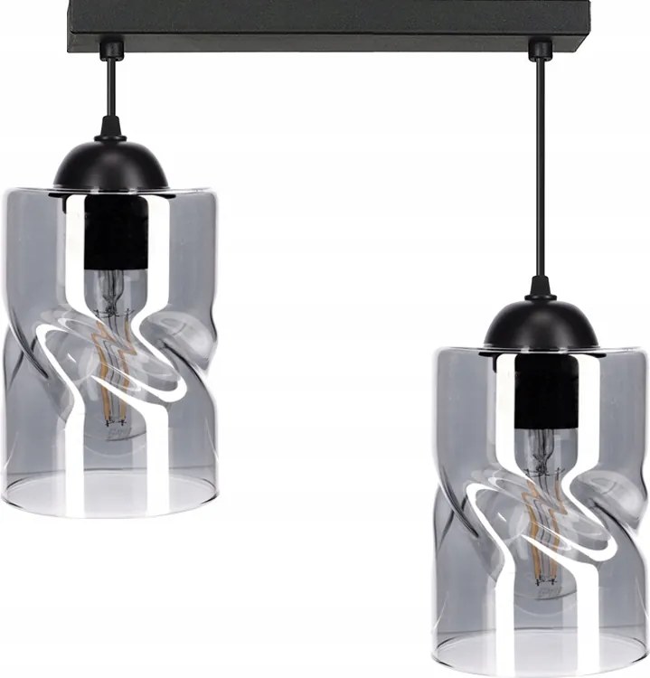 Függő lámpa csillár plafon Loft 2 üveg