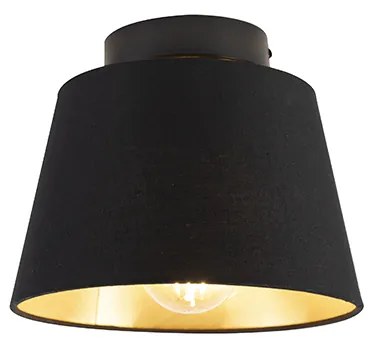 Mennyezeti lámpa pamut búrával fekete arannyal 20 cm - Combi Black