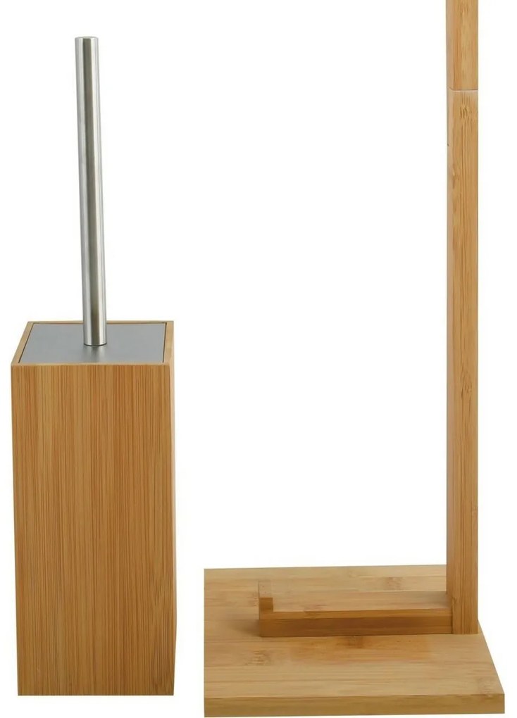 MSV Bambuszos WC-papír tartó kefével 19 x 19 x70,5 cm