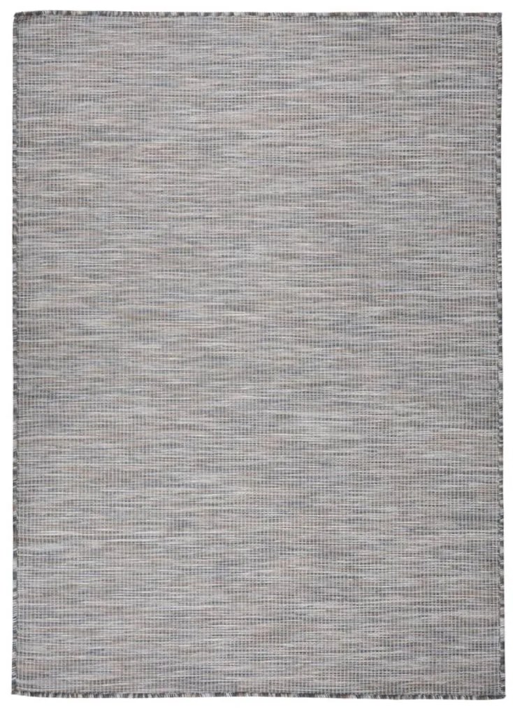barna-kék lapos szövésű kültéri szőnyeg 200 x 280 cm