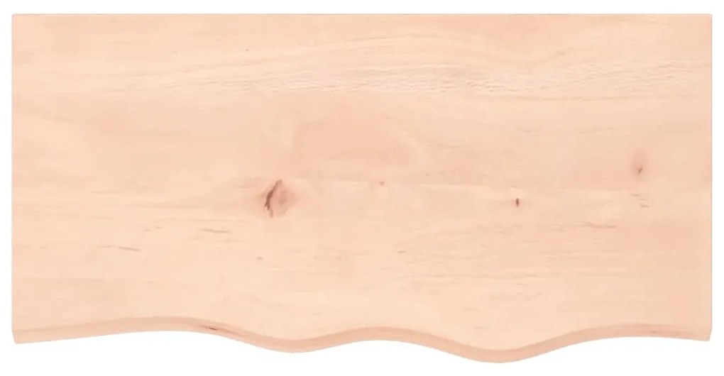 kezeletlen tömör tölgyfa fali polc 80x40x(2-6) cm