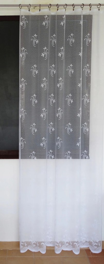 Mg Függöny jacquard 7141FEHÉR 200x250 kész szalaggal
