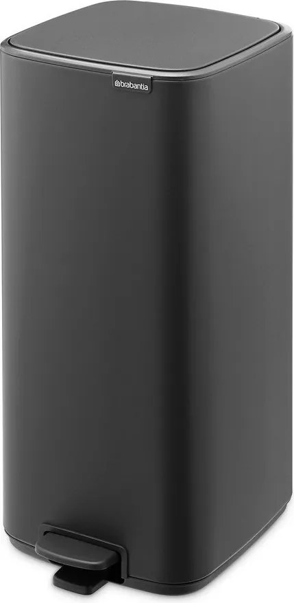 Sötétszürke acél pedálos szemetes 30 l Bo – Brabantia