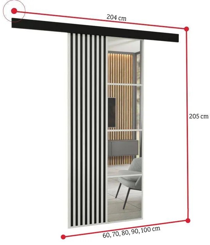 JONIS 70 tolóajtó, 70x205, tölgy kézműves arany