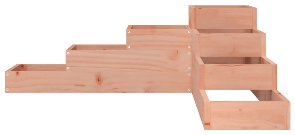 4-szintes kerti virágláda tömör Douglas fából, 106 x 104,5 x 36 cm