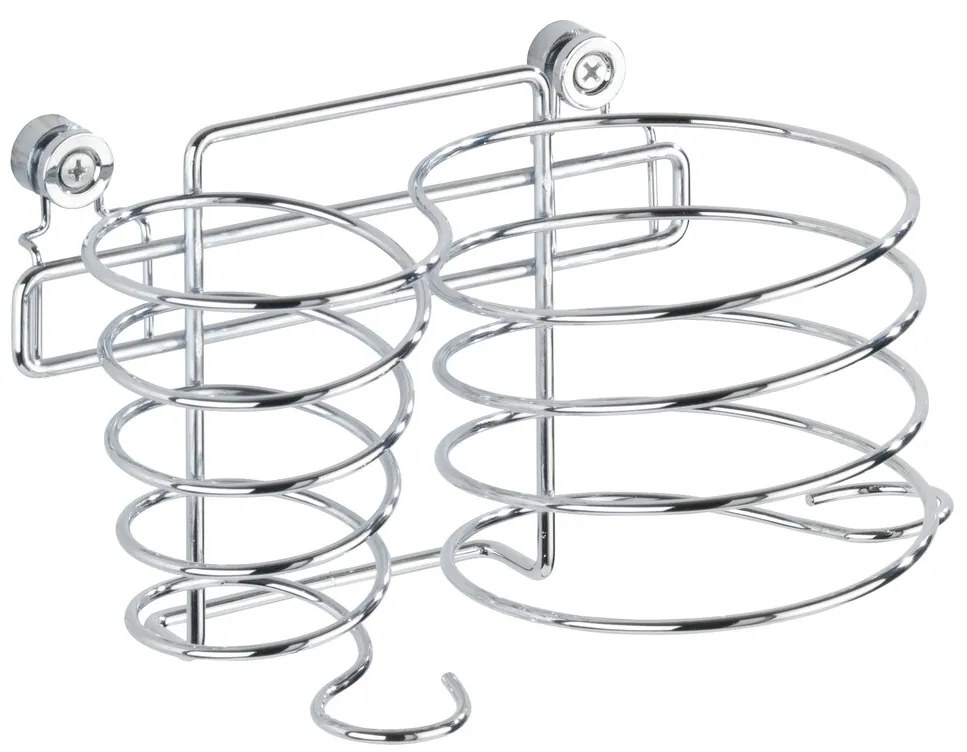 Hajszárító tartó és tányér, Wenko, Classic, 20 x 12 x 12 cm, rozsdamentes acél