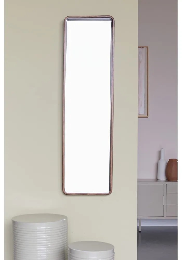 Fali tükör tömörfa kerettel 34x120 cm Nyko – White Label