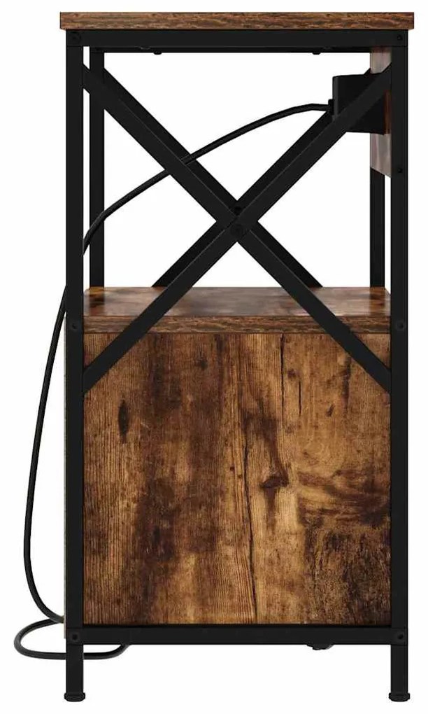 Éjjeliszekrény 2 pcs Füstölt tölgy 40 x 31 x 60 cm Faanyag