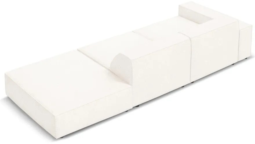 Bézs buklé szövet sarokkanapé (jobb oldali) Jodie – Micadoni Home