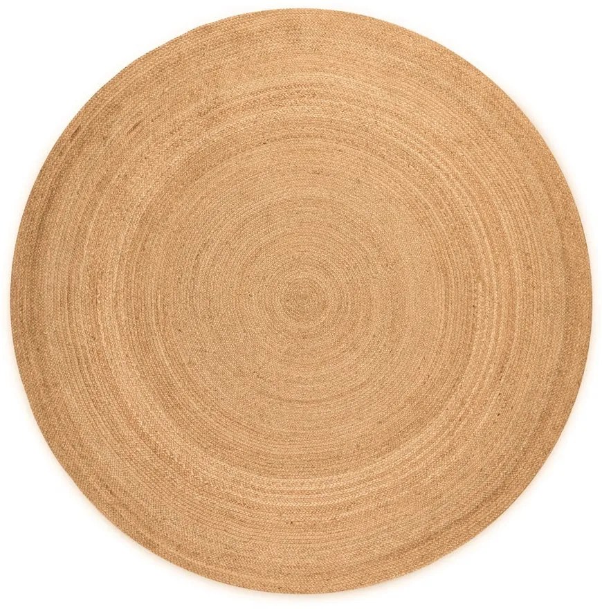 Natúr színű kétoldalas juta kerek szőnyeg ø 100 cm Braided Gold – Hanse Home