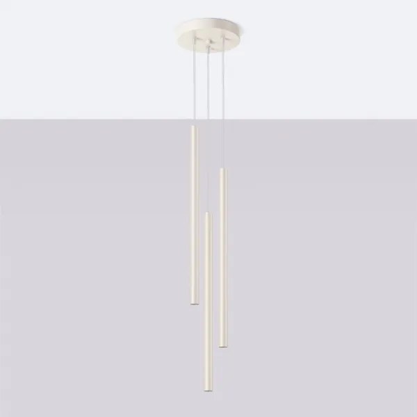 Sollux SL.1515 - Csillár zsinóron PASTELO 3xG9/8W/230V krémes