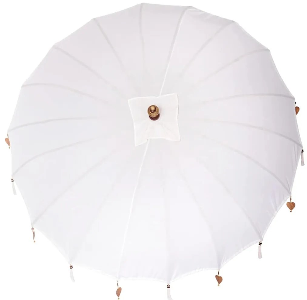 Balinéz Napernyő Krém 210-220 cm Pamut, tömör fa