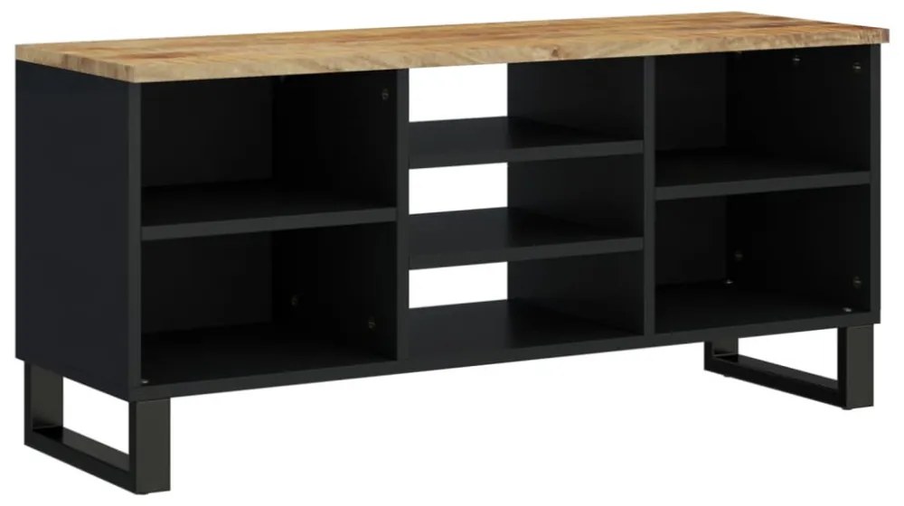 tömör mangó- és szerelt fa TV-szekrény 100 x 33 x 46 cm
