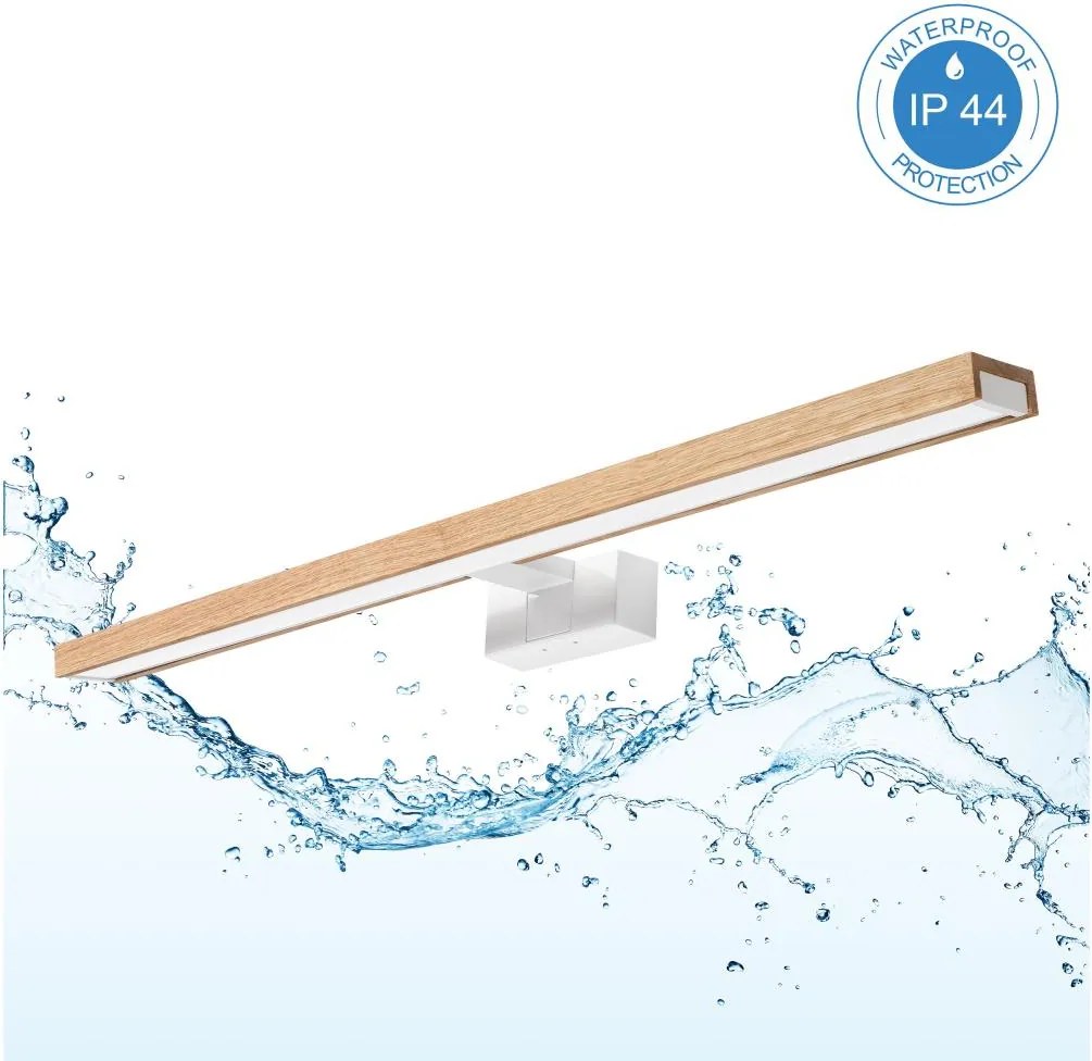 Brilagi - LED fürdőszobai tükörvilágítás 3 az 1-ben WOODY MIRROR LED/15W/230V IP44 fehér/tölgy