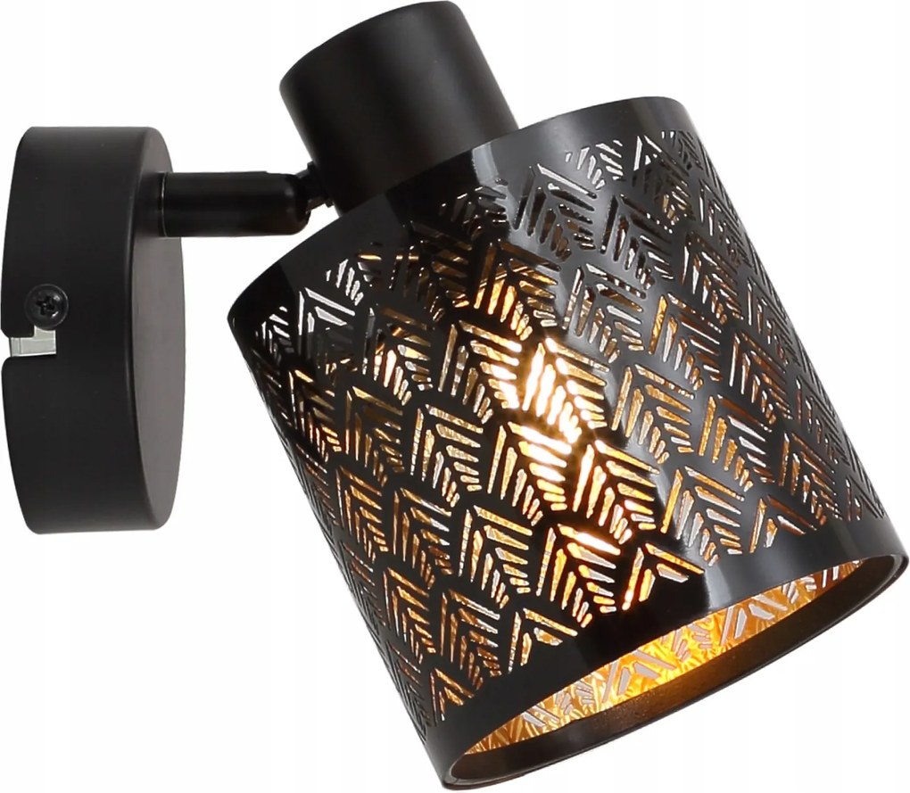 Toulouse fali lámpa 1 lángos fekete 840501-02