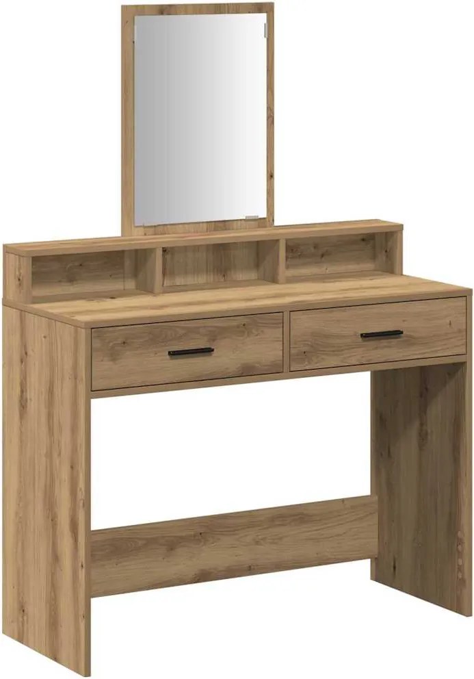 vidaXL Öltözködőasztal fiókkal Artisan tölgy 100 x 41 x 140 cm Faanyag