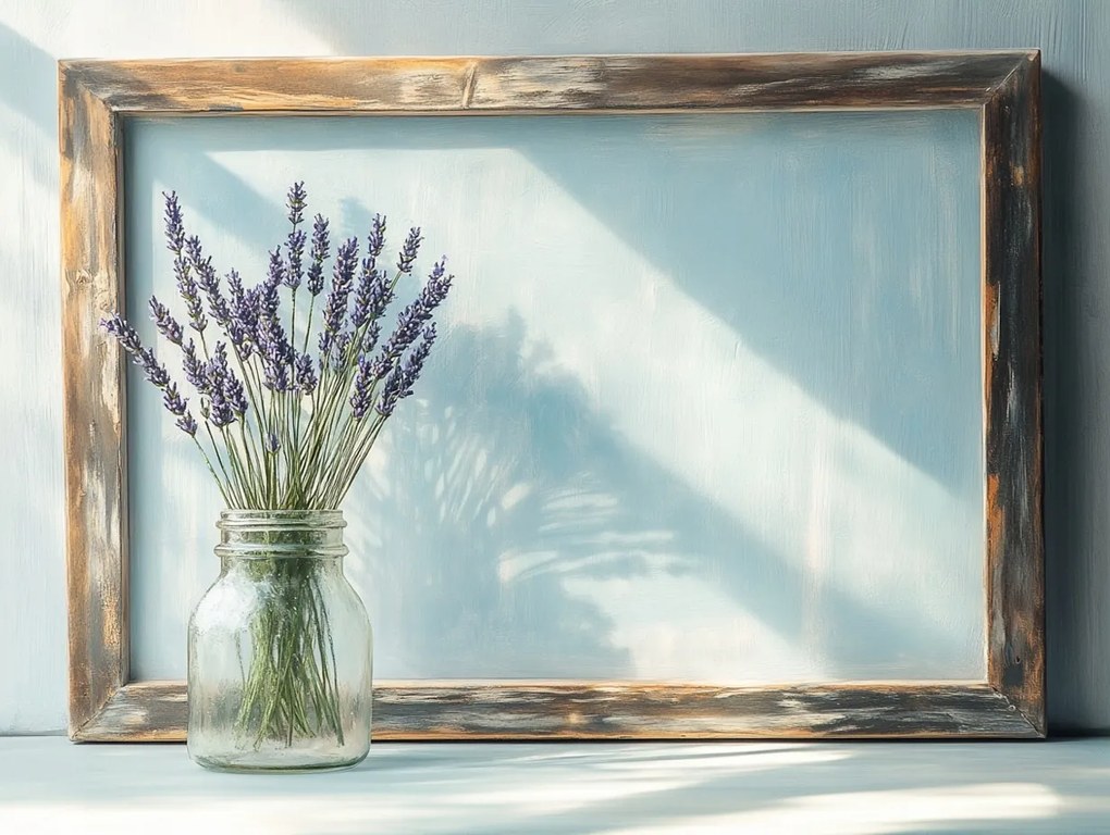 Vászonkép Canvas Absztrakt Dekoráció Keret Levendula Csokor 100x75