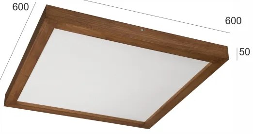 Brilagi - LED fürdőszobai lámpatest WOODY FRAME LED/40W/230V 60x60 IP44 tölgy-cseresznye